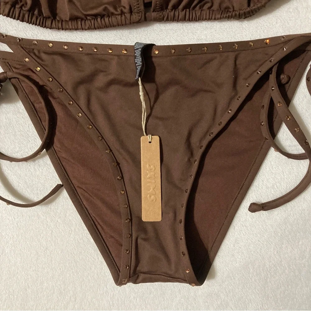 112. SKIMS Rhinestone Bikini SET!! L
